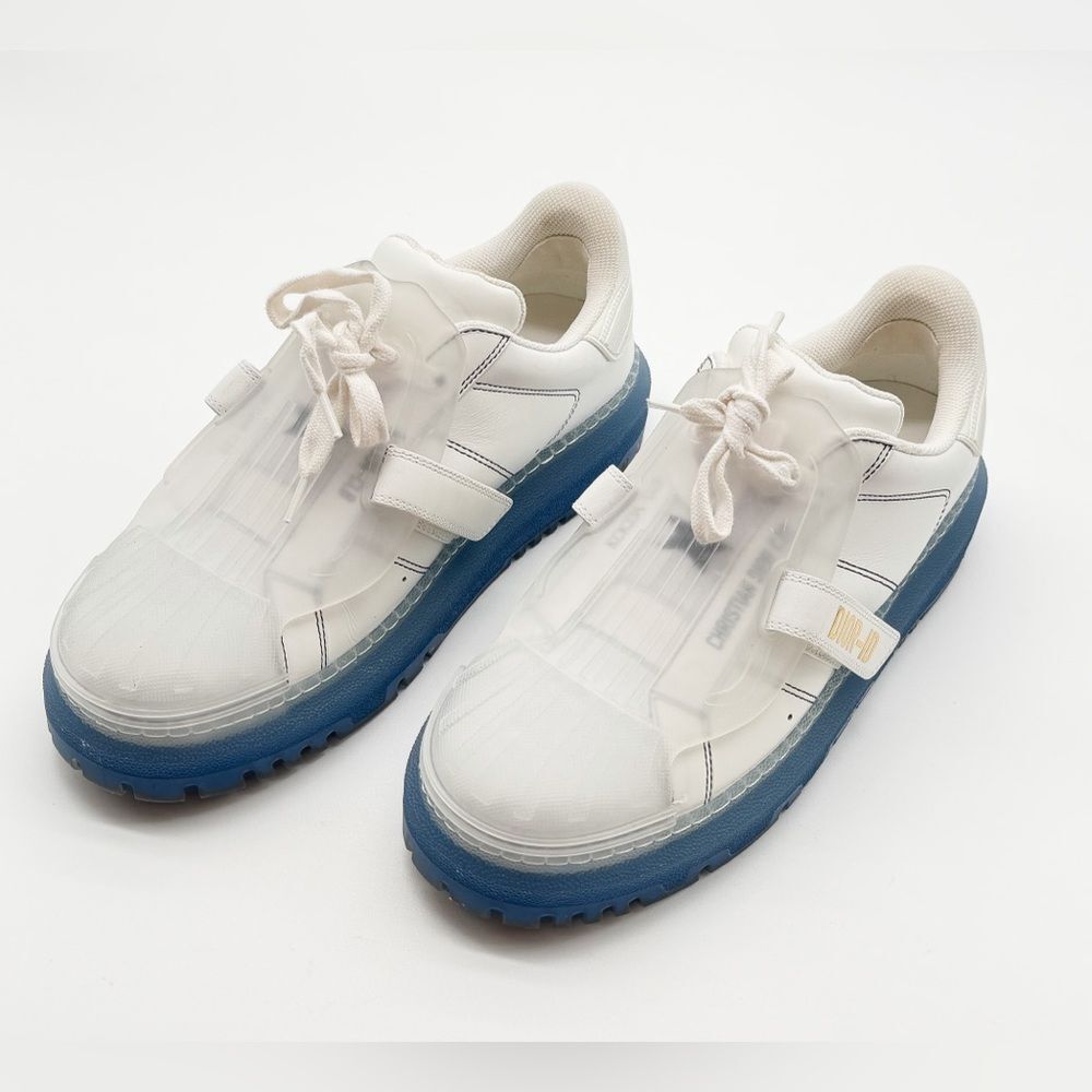 Christian Dior Dior-ID Clear Rubber Platform Sneakers White & Deep Blue EU 40.5 - Picture 2 of 14